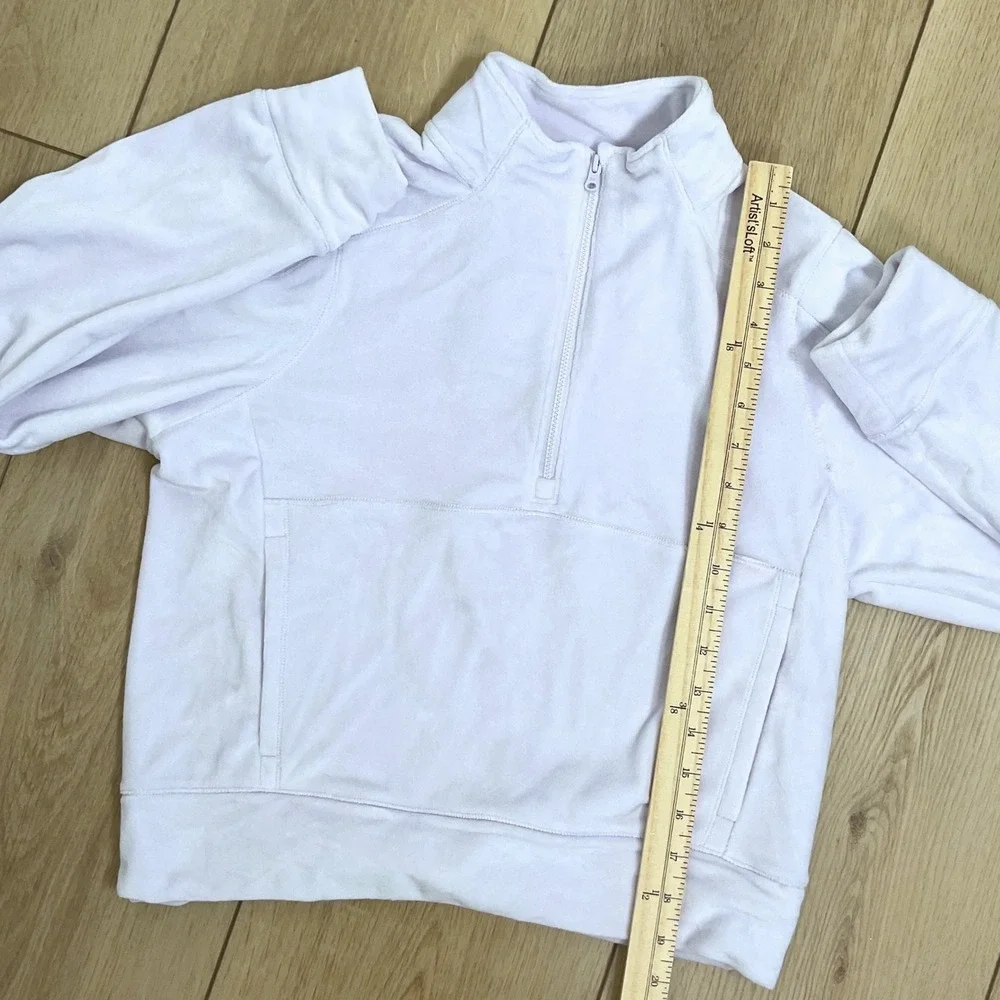 DSG Girls L (14) Purple Quartz Velour 1/2 Zip Pullover Sweatshirt‎ Top